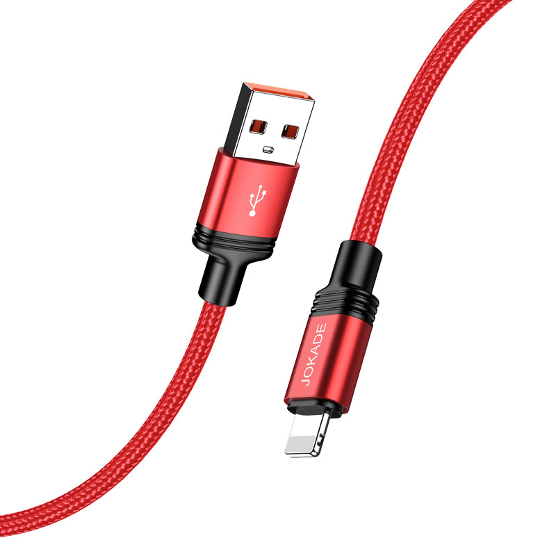 Cavo per ricarica e sincronizzazione 1m 5A USB Lightning rosso JA03A N224 6921042134604