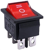 Interruttore a bilanciere DPDT ON/OFF/ON 6 Pin 3 Posizioni 6A 250V 10A 125V con luce LED
