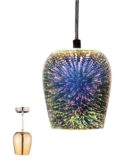 Lampadario 3D in vetro champagne 1xE27 Ø115mm 8698553608297 4102440 N908