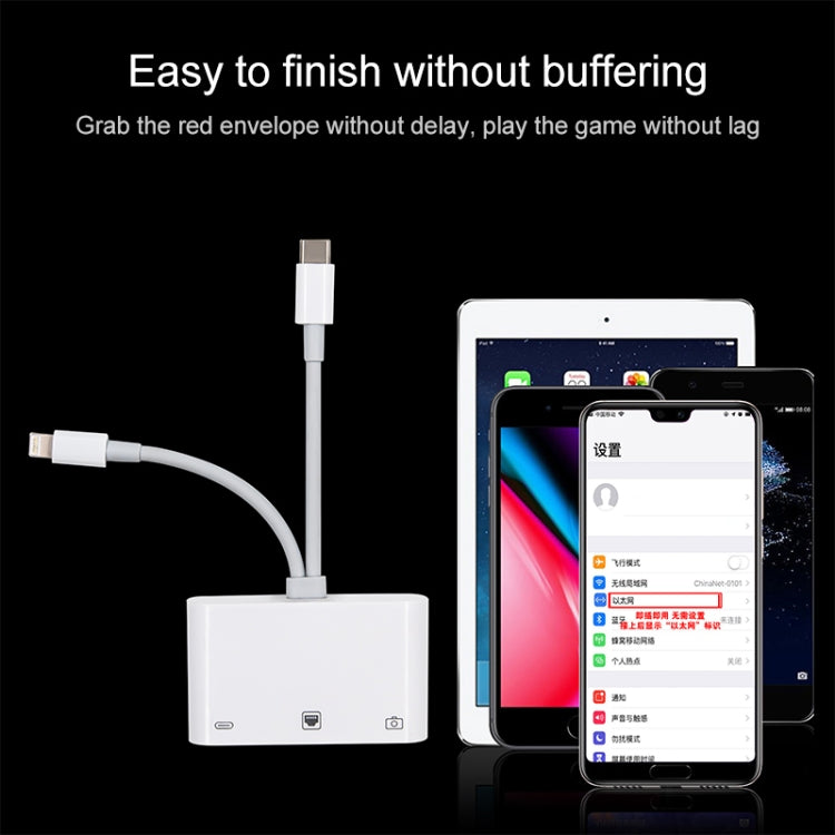 Adattatore 3 in 1 USB-C e RJ45 NK-107 Pro