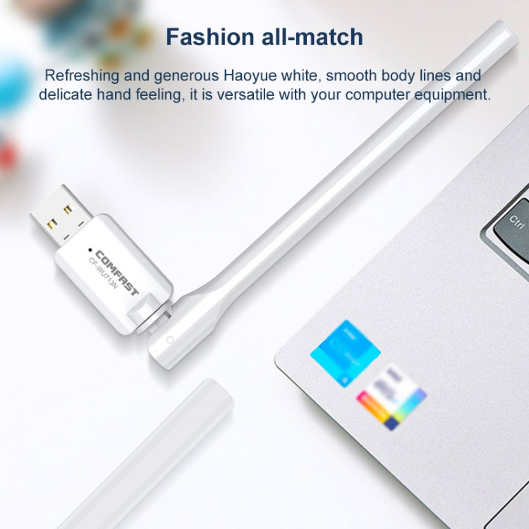 Adattatore di rete USB WiFi COMFAST CF-WU713N da 300 Mbps, CF-WU713N