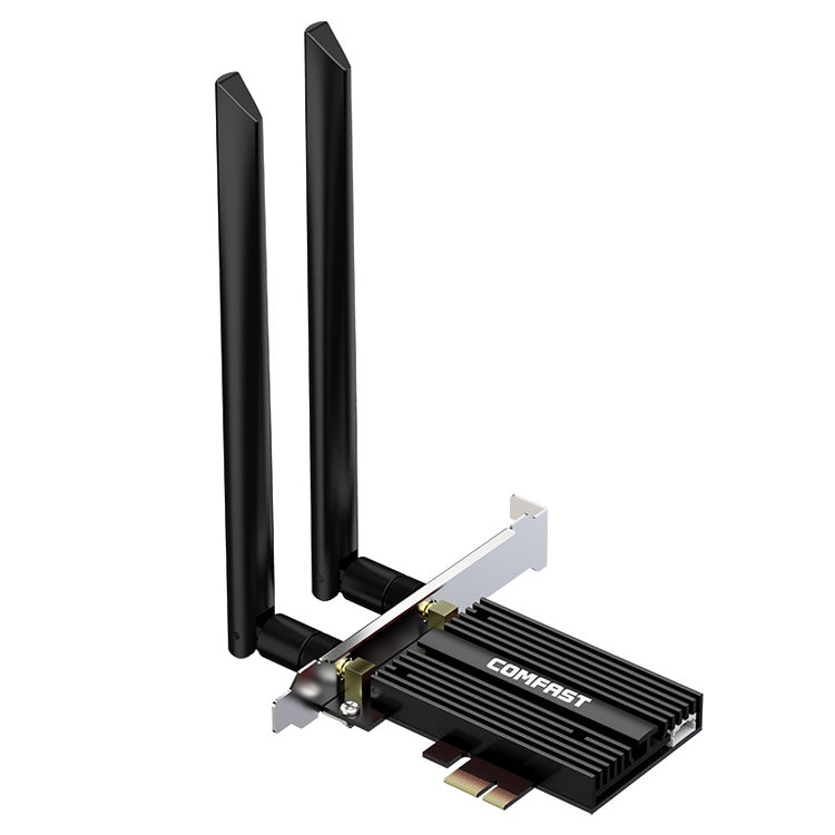 COMFAST CF-AX181 PRO 3000Mbps Tri-band + Bluetooth 5.2 Scheda di rete wireless WiFi6E PCI-E con dissipatore di calore, CF-AX181 PRO