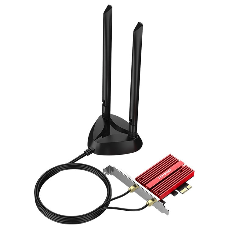 COMFAST CF-AX210 PLUS 5374Mbps Tri-band + Bluetooth 5.2 Scheda di rete Wireless WiFi6E PCI-E, CF-AX210 PLUS
