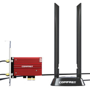 COMFAST CF-AX210 PLUS 5374Mbps Tri-band + Bluetooth 5.2 Scheda di rete Wireless WiFi6E PCI-E, CF-AX210 PLUS