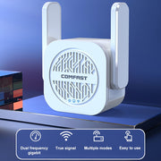 COMFAST CF-WR765AC Amplificatore ripetitore wireless Dual Band 1200Mbps con antenna esterna, CF-WR765AC
