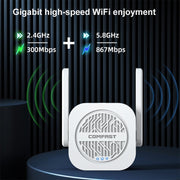 COMFAST CF-WR765AC Amplificatore ripetitore wireless Dual Band 1200Mbps con antenna esterna, CF-WR765AC