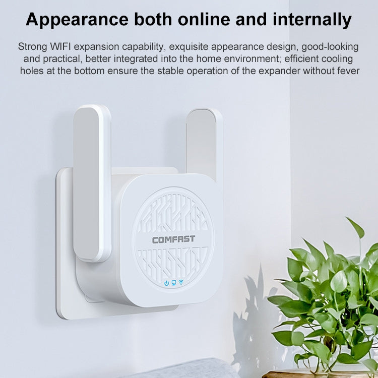 COMFAST CF-WR765AC Amplificatore ripetitore wireless Dual Band 1200Mbps con antenna esterna, CF-WR765AC