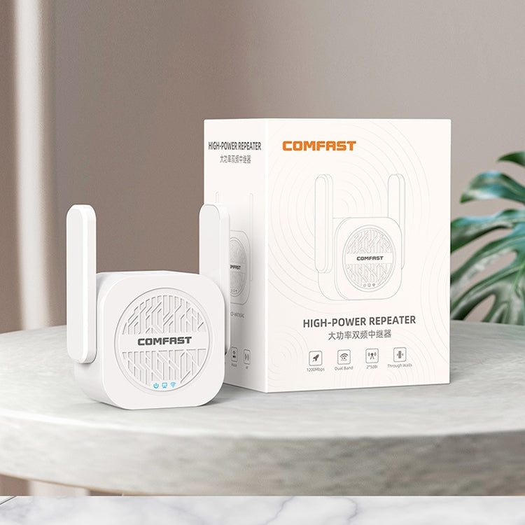 COMFAST CF-WR765AC Amplificatore ripetitore wireless Dual Band 1200Mbps con antenna esterna, CF-WR765AC