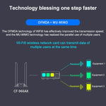 COMFAST CF-966AX Adattatore WiFi 6 wireless ad alta potenza Dual Band 1800Mbps USB3.0 a guida libera, CF-966AX