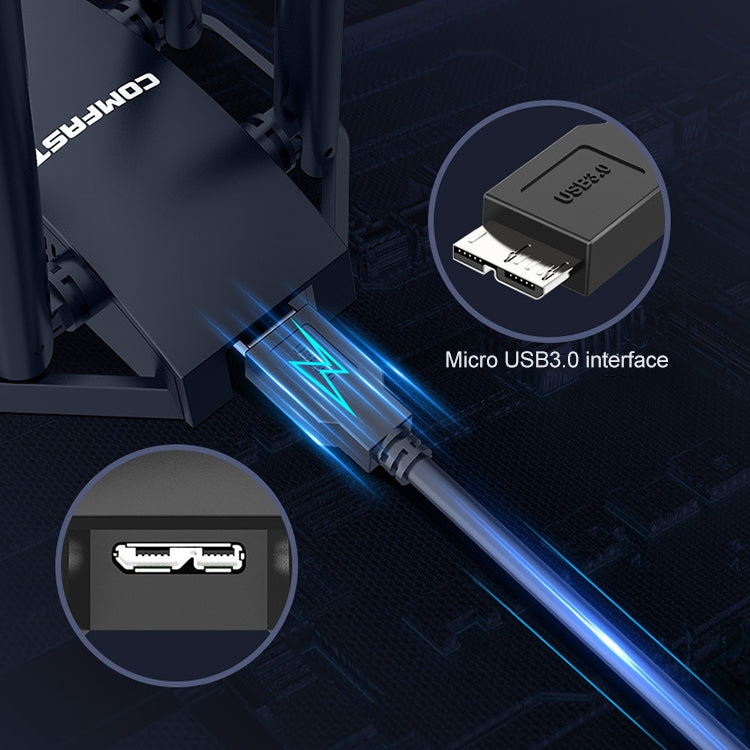 COMFAST CF-966AX Adattatore WiFi 6 wireless ad alta potenza Dual Band 1800Mbps USB3.0 a guida libera, CF-966AX
