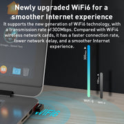 EP-A300 300 Mbps WiFi 6 Adattatore di rete driver USB gratuito, EP-AX300