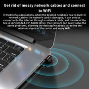 EP-A300 300 Mbps WiFi 6 Adattatore di rete driver USB gratuito, EP-AX300
