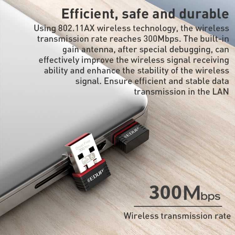 EP-A300 300 Mbps WiFi 6 Adattatore di rete driver USB gratuito, EP-AX300