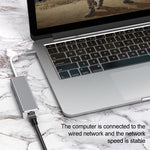 Adattatore USB-C a Gigabit Ethernet RJ45 e 3 USB 3.0