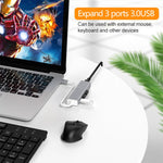 Adattatore USB-C a Gigabit Ethernet RJ45 e 3 USB 3.0