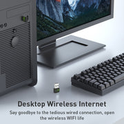 Ricevitore di segnale WiFi adattatore di rete wireless Mini USB da 150 Mbps, 150M