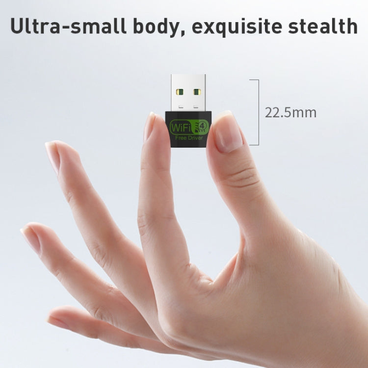 Ricevitore di segnale WiFi adattatore di rete wireless Mini USB da 150 Mbps, 150M