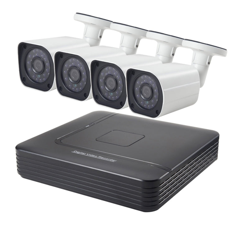 Kit NVR 4 canali con telecamere IP bullet 720P-1080P