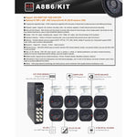 Kit NVR 8 canali con telecamere IP bullet 15m IR