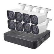 Kit NVR telecamera IP bullet A8B6 da 8 canali, supporto visione notturna/rilevamento movimento, distanza IR: 15 m, A8B6/Kit 720P 1.0MP, A8B6/Kit 960P 1.3MP, A8B6/Kit 1080P 2.0MP