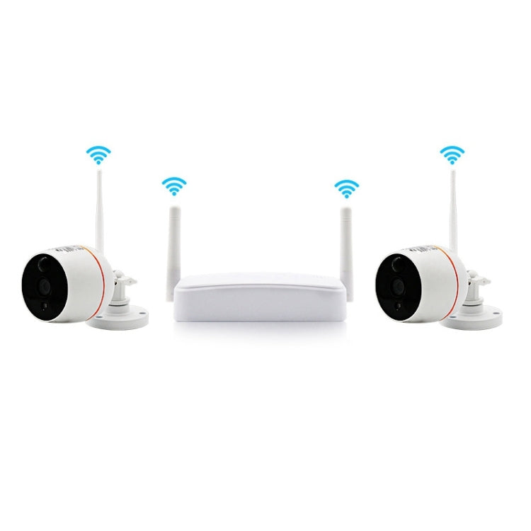 Kit Wi-Fi per telecamera IP IR wireless di sicurezza per interni 4CH HD 1080P, supporto visione notturna/rilevamento PIR/audio bidirezionale e scheda micro SD (128 GB massimo, distanza IR: 9 m, VS-G4S-1080P