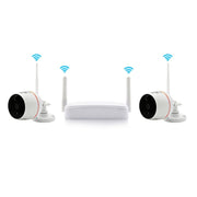 Kit Wi-Fi per telecamera IP IR wireless di sicurezza per interni 4CH HD 1080P, supporto visione notturna/rilevamento PIR/audio bidirezionale e scheda micro SD (128 GB massimo, distanza IR: 9 m, VS-G4S-1080P