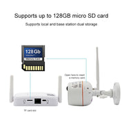 Kit Wi-Fi per telecamera IP IR wireless di sicurezza per interni 4CH HD 1080P, supporto visione notturna/rilevamento PIR/audio bidirezionale e scheda micro SD (128 GB massimo, distanza IR: 9 m, VS-G4S-1080P