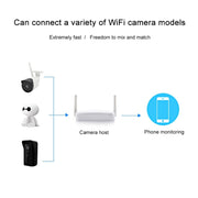 Kit Wi-Fi per telecamera IP IR wireless di sicurezza per interni 4CH HD 1080P, supporto visione notturna/rilevamento PIR/audio bidirezionale e scheda micro SD (128 GB massimo, distanza IR: 9 m, VS-G4S-1080P