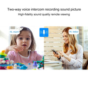 Kit Wi-Fi per telecamera IP IR wireless di sicurezza per interni 4CH HD 1080P, supporto visione notturna/rilevamento PIR/audio bidirezionale e scheda micro SD (128 GB massimo, distanza IR: 9 m, VS-G4S-1080P
