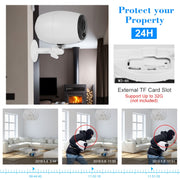 VESAFE VS-DC01 Telecamera IP Wifi Wireless Audio Bidirezionale HD 720P di Sicurezza, Supporta Visione Notturna e Rilevamento PIR e Scheda TF, Impermeabile IP54, VS-DC01