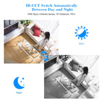 VESAFE VS-DC01 Telecamera IP Wifi Wireless Audio Bidirezionale HD 720P di Sicurezza, Supporta Visione Notturna e Rilevamento PIR e Scheda TF, Impermeabile IP54, VS-DC01