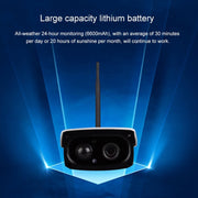 VESAFE VS-Y3 Telecamera IP di sicurezza ad energia solare HD 1080P per esterni, supporto rilevamento movimento e sveglia PIR, impermeabile IP66, VS-Y3