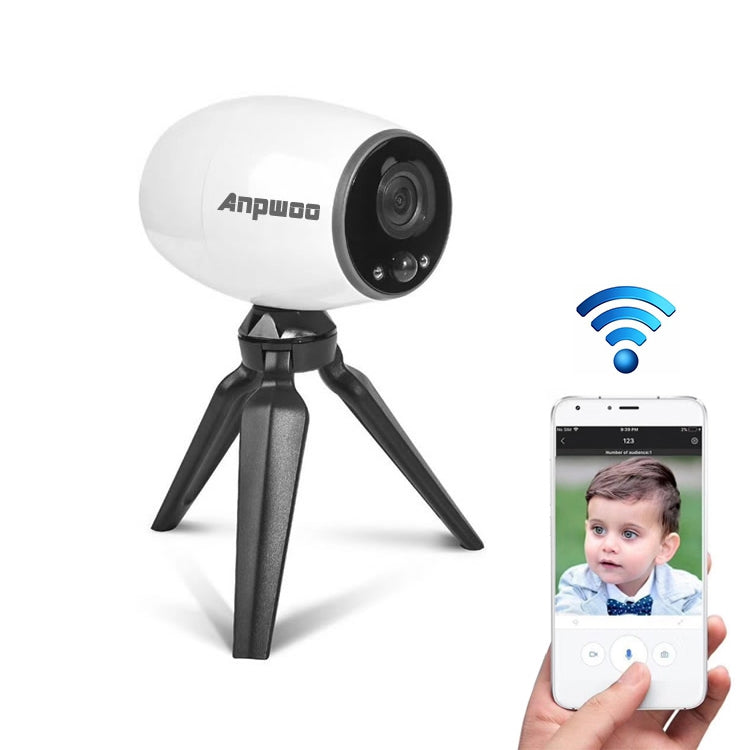 Telecamera IP WiFi Anpwoo Cannon 1.3MP 960P 1/3 pollici CMOS HD con supporto per treppiede, supporto rilevamento movimento/visione notturna, Cannon