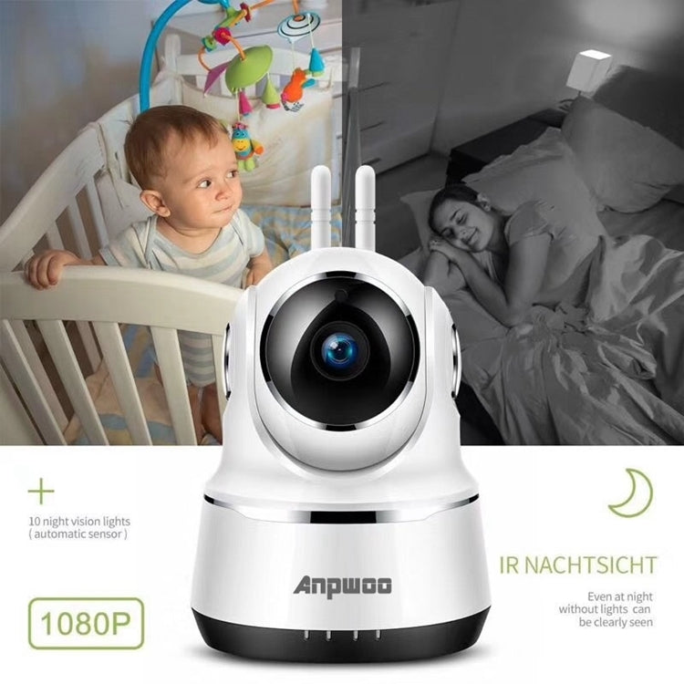 Telecamera IP WiFi Anpwoo Guardian 2.0MP 1080P 1/3 pollici CMOS HD, supporto rilevamento movimento/visione notturna, Guardian Black, Guardian White