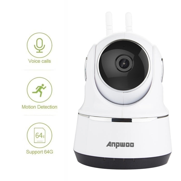 Telecamera IP WiFi Anpwoo Guardian 2.0MP 1080P 1/3 pollici CMOS HD, supporto rilevamento movimento/visione notturna, Guardian Black, Guardian White