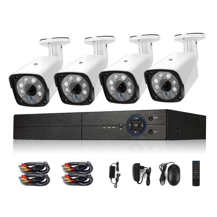 A4B3Kit 2MP 4CH 1080P Sistema di telecamere di sicurezza CCTV Kit di sorveglianza AHD DVR, supporto visione notturna/rilevamento del movimento