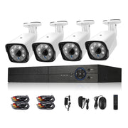 A4B3Kit 2MP 4CH 1080P Sistema di telecamere di sicurezza CCTV Kit di sorveglianza AHD DVR, supporto visione notturna/rilevamento del movimento