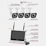 Display 12,5 pollici per sistema sorveglianza wireless 1080P