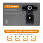 Webcam HD ESCAM PVR006 HD 1080P USB 2.0 con microfono per PC, PVR006