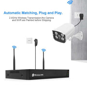 Set di telecamere wireless con registratore video di rete HD QS200-4 2.0MP 1080P