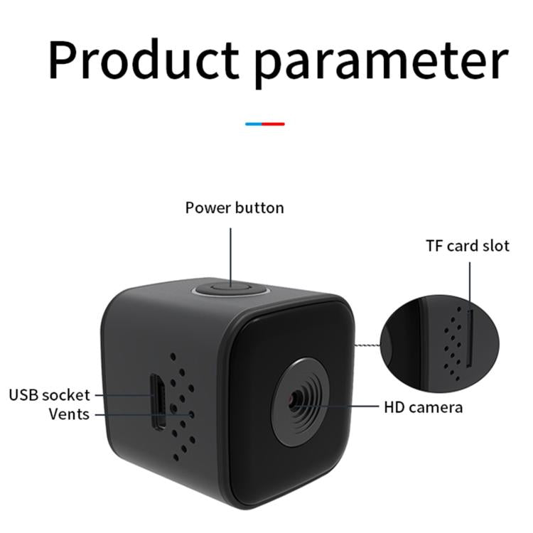 Mini fotocamera HD impermeabile SQ28 1080P con visione notturna