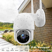 Tuya QX45 1080P Full HD IP65 Telecamera IP wireless impermeabile 2.4G, supporto Amazon Alexa e Google Home e rilevamento del movimento, audio bidirezionale, visione notturna e scheda TF, presa americana, Support Amazon Alexa & Google Home
