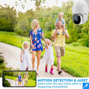 Tuya QX45 1080P Full HD IP65 Telecamera IP wireless impermeabile 2.4G, supporto Amazon Alexa e Google Home e rilevamento del movimento, audio bidirezionale, visione notturna e scheda TF, presa americana, Support Amazon Alexa & Google Home