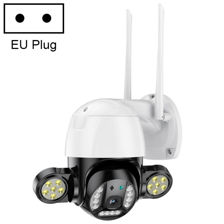 QX55 Telecamera IP wireless 2.4G impermeabile IP65 da 3,0 milioni di pixel, supporto rilevamento movimento, audio bidirezionale, visione notturna e scheda TF, presa EU, QX55