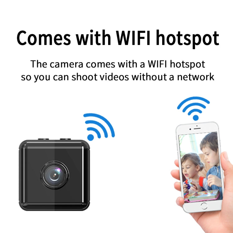 Mini telecamera di sorveglianza domestica wireless X6D 720P, supporto per visione notturna a infrarossi, rilevamento del movimento e scheda TF, 720P