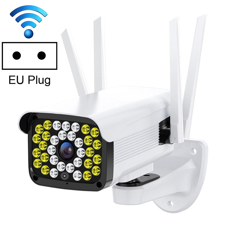 Difang DF-36Q Telecamera IP di sorveglianza HD per esterni, supporto citofono vocale e visione notturna e rilevamento di figure umane e scheda TF, WiFi + versione fissa HD, presa americana, WiFi + HD Fixed Version