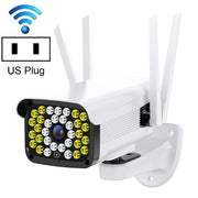 Difang DF-36Q Telecamera IP di sorveglianza HD per esterni, supporto citofono vocale e visione notturna e rilevamento di figura umana e scheda TF, WiFi + rotazione PTZ HD + resistenza allo spegnimento, spina UE