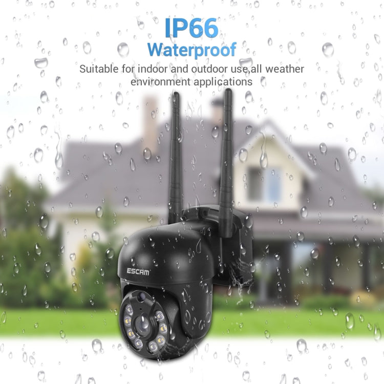 ESCAM WNK618 Sistema di sicurezza NVR HD con telecamera dome wireless a 8 canali da 3,0 milioni di pixel, supporto per rilevamento del movimento, audio bidirezionale, visione notturna a colori e scheda TF, presa EU, WNK618