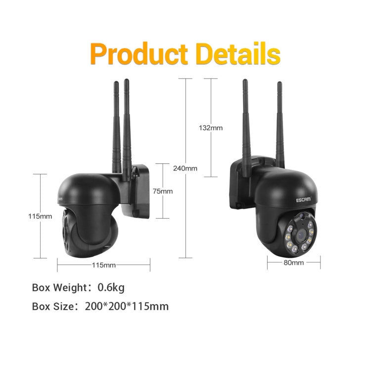 ESCAM WNK610 Telecamera IP Dome Wireless 3MP