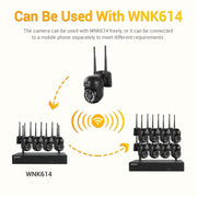 ESCAM WNK610 Telecamera IP dome wireless da 3,0 milioni di pixel, supporta rilevamento del movimento, audio bidirezionale, visione notturna a colori e scheda TF, presa EU, WNK610